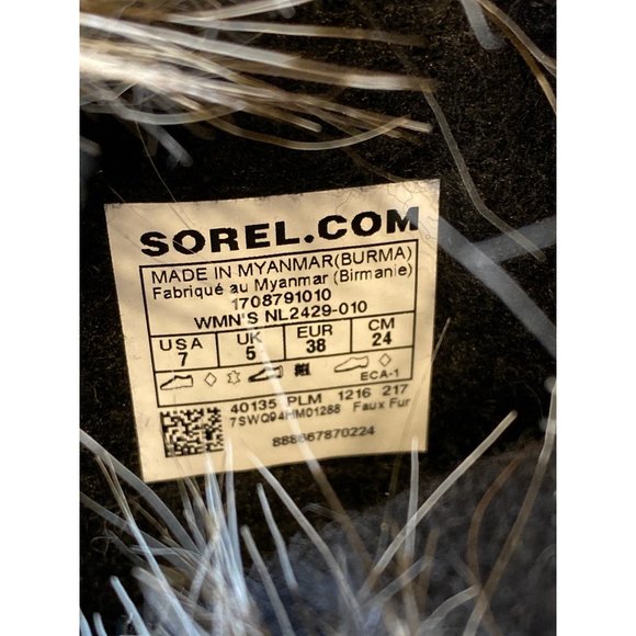 Sorel Women's 7 Joan Of Arctic Waterproof Snow Boots Shoes Black -25F - Picture 7 of 17